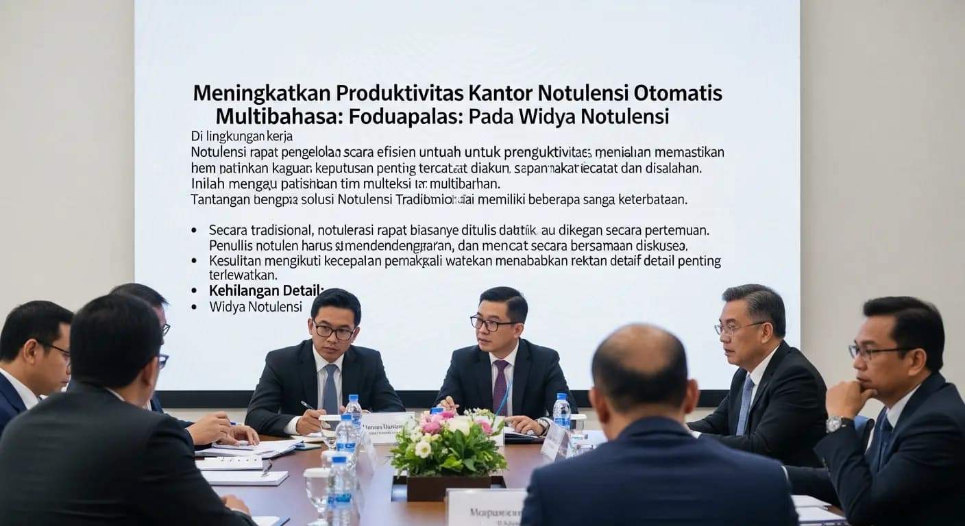 Meningkatkan Produktivitas di Kantor dengan Notulensi Otomatis Multibahasa