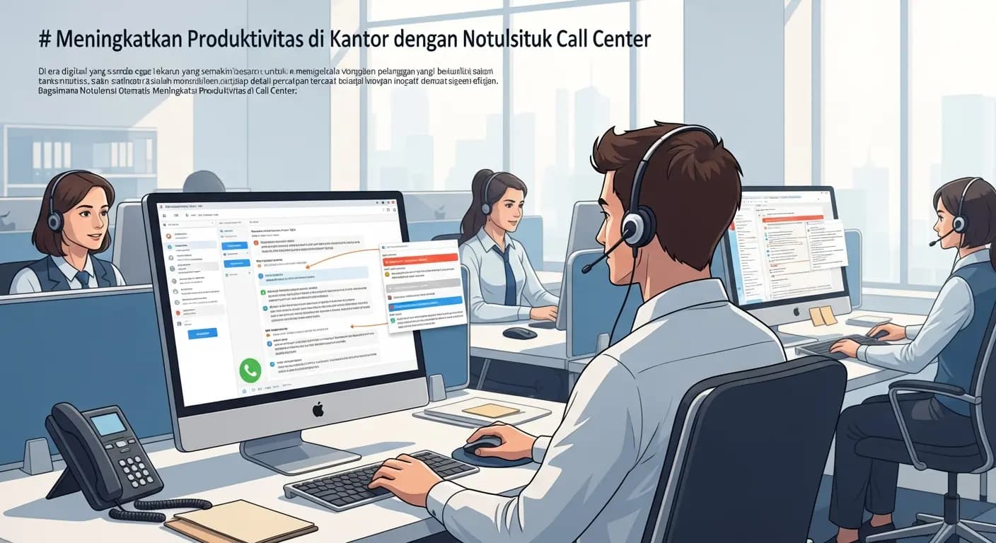 Meningkatkan Produktivitas di Kantor dengan Notulensi untuk Call Center