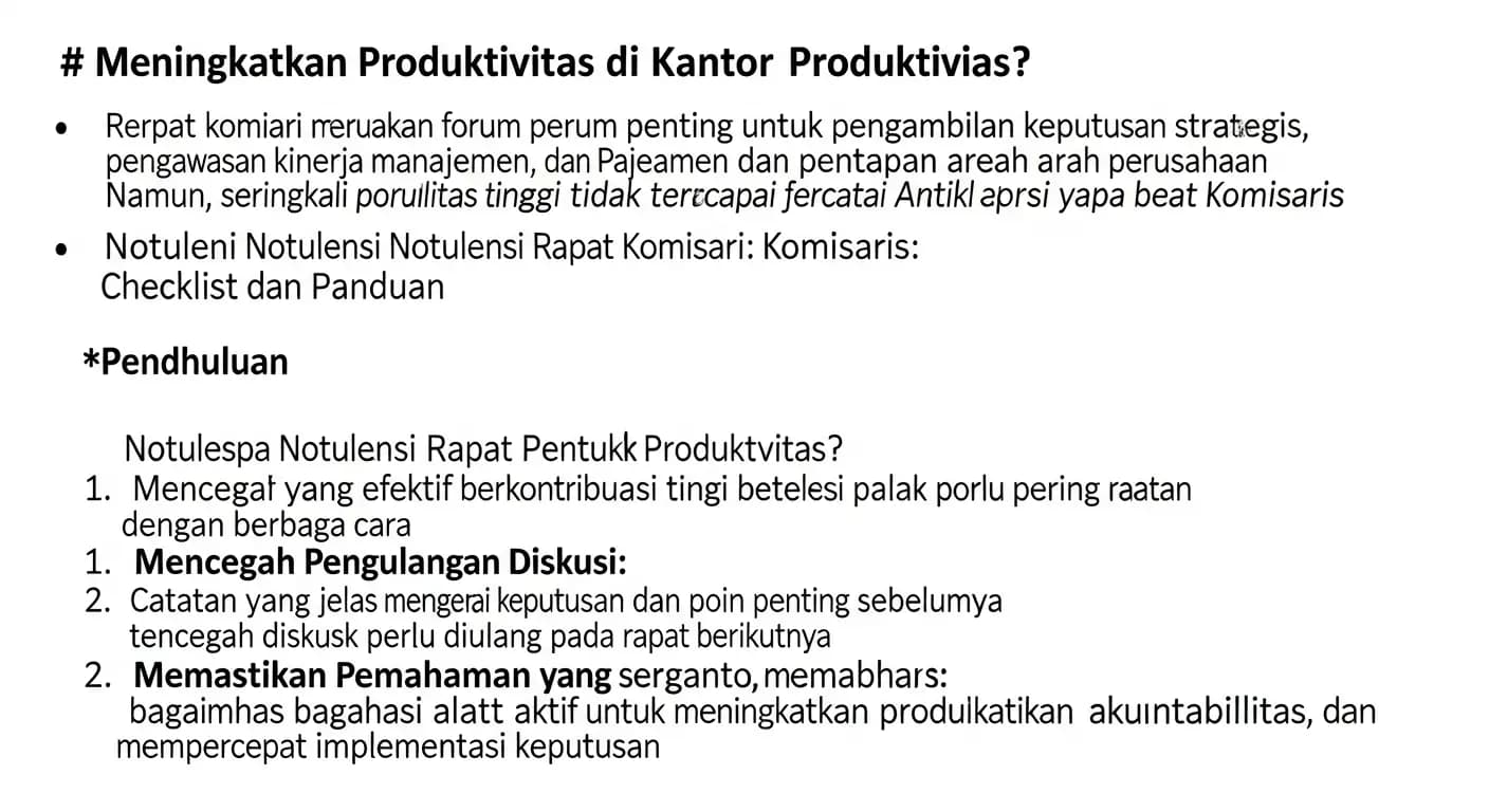 Meningkatkan Produktivitas di Kantor Melalui Notulensi Rapat Komisaris