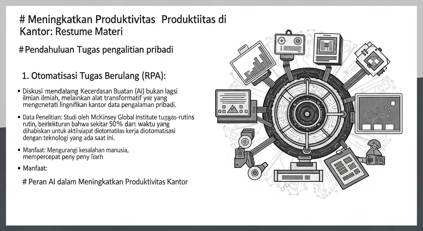 Meningkatkan Produktivitas di Kantor dengan AI: Resume Materi AI