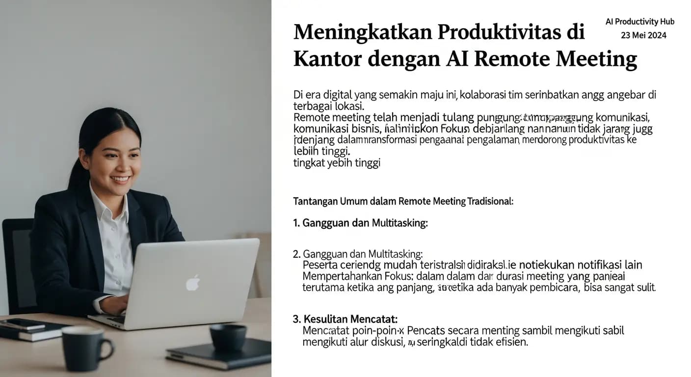 Meningkatkan Produktivitas di Kantor dengan AI Remote Meeting