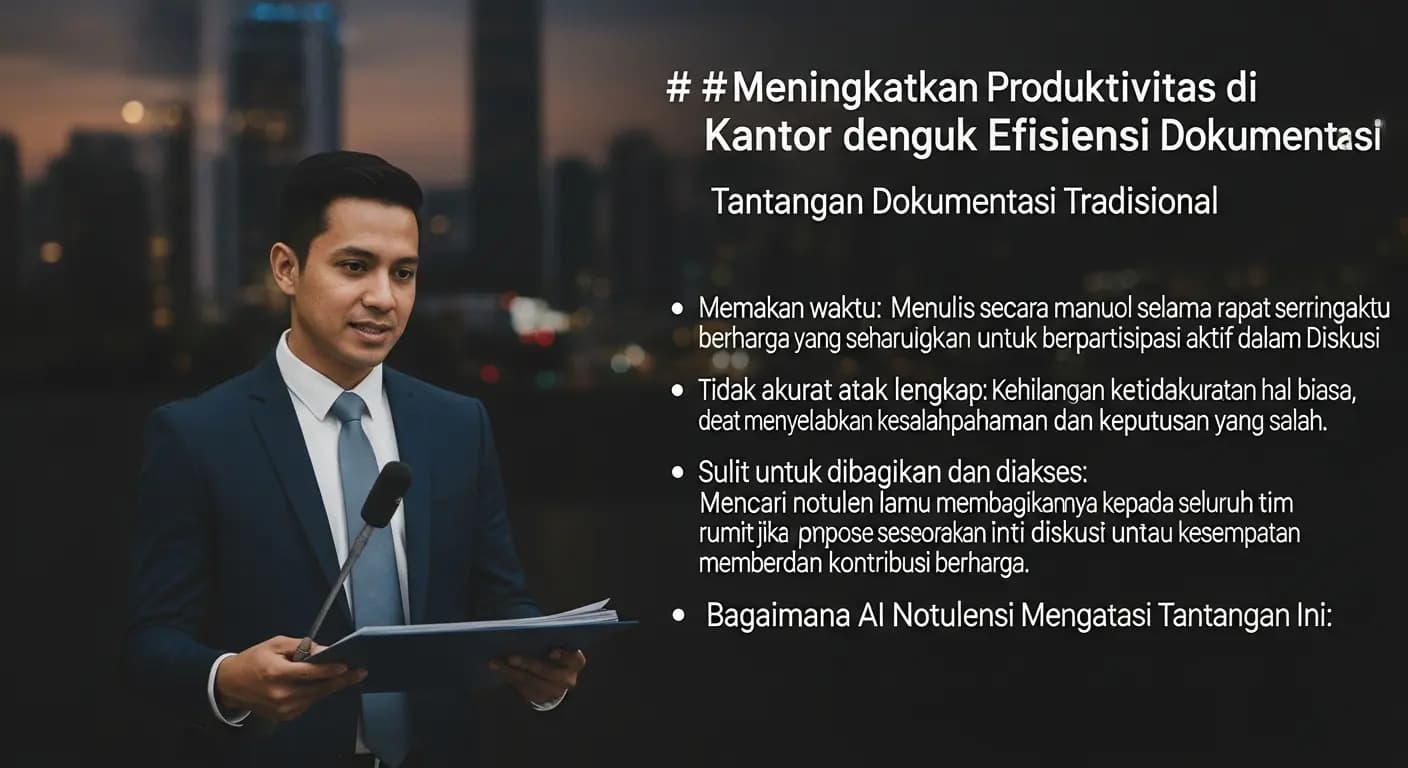 Meningkatkan Produktivitas di Kantor dengan AI Notulensi untuk Efisiensi Dokumentasi